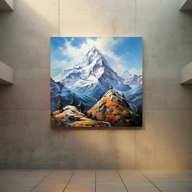 White Mountain Acrylic Painting